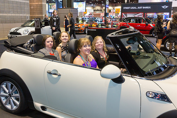 Special Olympics Athletes Try on a Mini Cooper