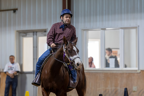 Stephan Pilla riding Bella in Working Trails