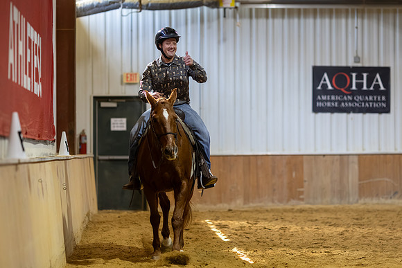 Aaron Ehrlich riding Sly in Stock Seat Equitation