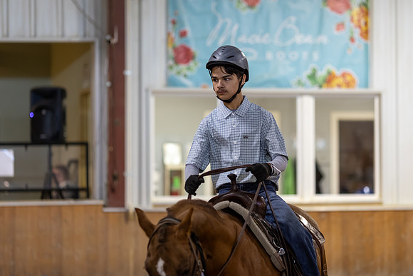 Anthony Pliego riding Enzo in Stock Seat Equitation