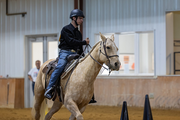 Easton Huff riding Juice in Working Trails
