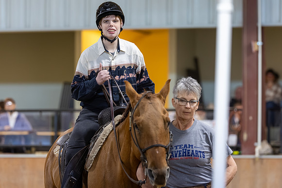 Eric Lane riding Moose in Working Trails