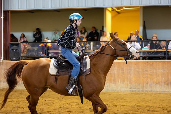 Avenlea Greenfield riding Cookie in Stock Seat Equitation