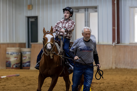 Matthew Lapp riding Ichi in Working Trails