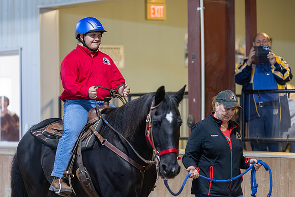 Gavin Gory riding Merlin in Stock Seat Equitation