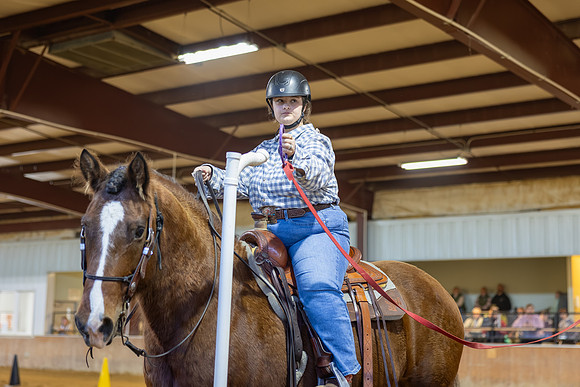 Rennianah von Campden ridng Beau in Working Trails
