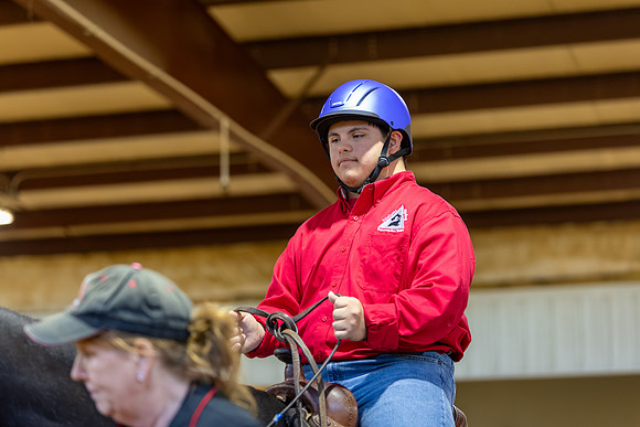 Gavin Gory riding Merlin in Stock Seat Equitation