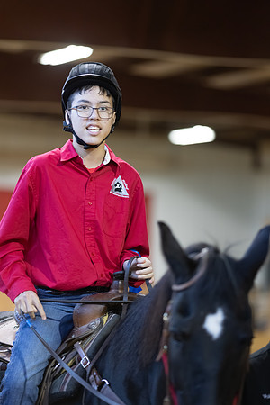 Michael Babel riding Merlin in Stock Seat Equitation