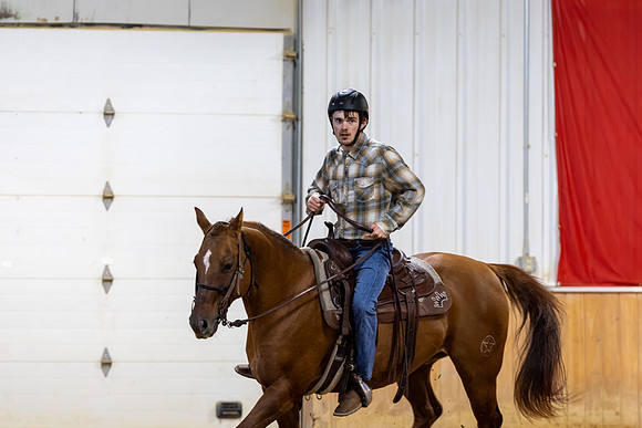 William Lynch riding Enzo in Working Trails