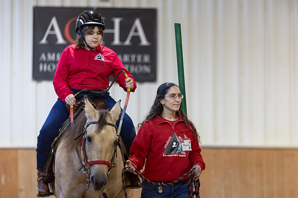 Olivia Hofferica riding Holly in Working Trails