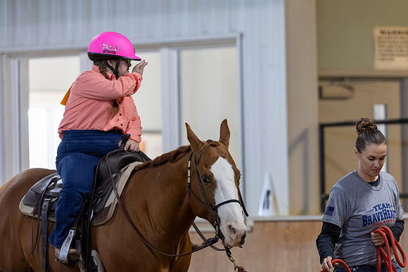 Elizabeth Pierce riding Cookie in Stock Seat Equitation