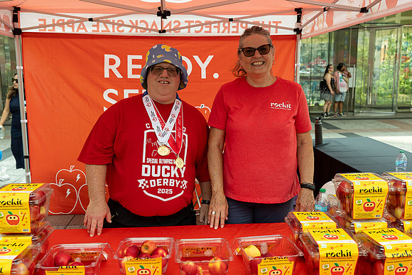 Zach Coppel at Rockit Apples Booth