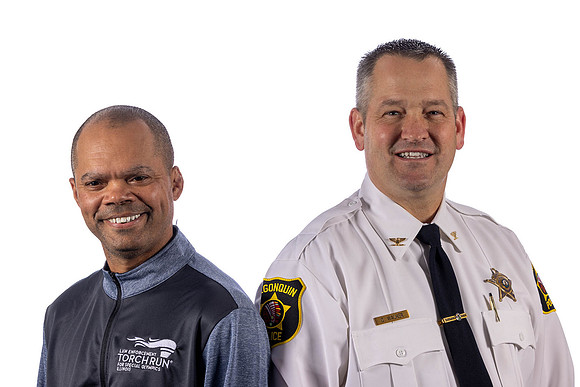 Aaron Drescher and Officer Dennis Walker