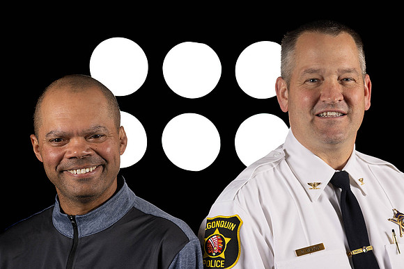 Aaron Drescher and Officer Dennis Walker