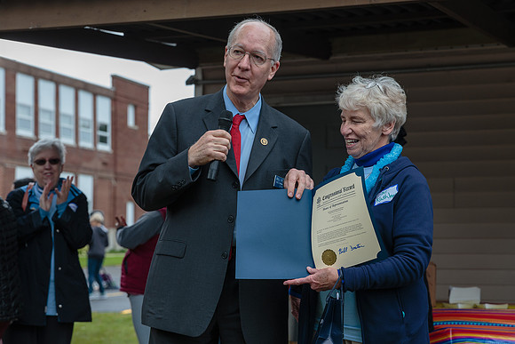 US Representative Bill Foster and Sr. Kathleen Ryan