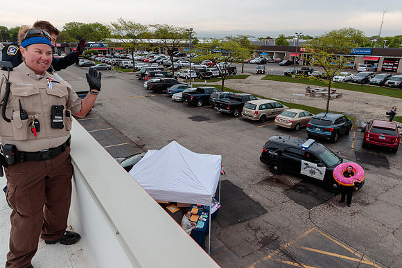 Naperville Police Cop On A Rooftop