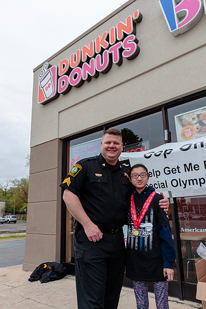Athlete Caroline O"Hara and Sergeant Craig Gomorczak