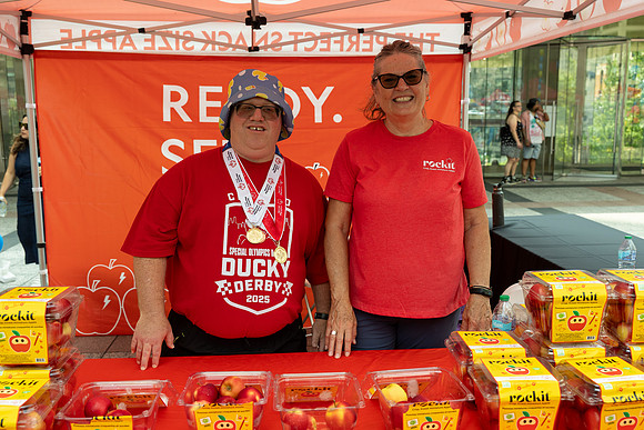 Zach Coppel at Rockit Apples Booth