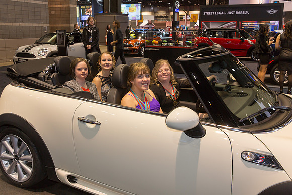Special Olympics Athletes Try on a Mini Cooper